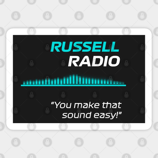 Sound easy - George Russell F1 Radio Sticker by F1LEAD